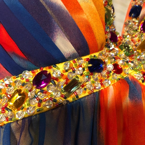 Colorful Cassandra Stone by Mac Duggal gown - Picture 3 of 8